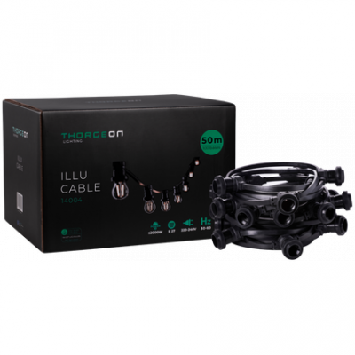 ILLU Cable E27 51.5m 100 bases IP44 -0,5m- THORGEON