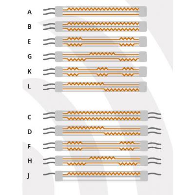 IR- Zwillingsrohrstrahler 400V 3000W 1150mm Typ:E (12500141)