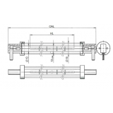 IR-Lampe 230V 500W H-Sockel m. Kühlkolben